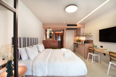 This floor-to-ceiling-window studio is more than enough for one person, two frie Heraklion, Greece Pavo Art Hotel Retreat - Classic Double Studio Private room in rental unit vacation rental 52463589
