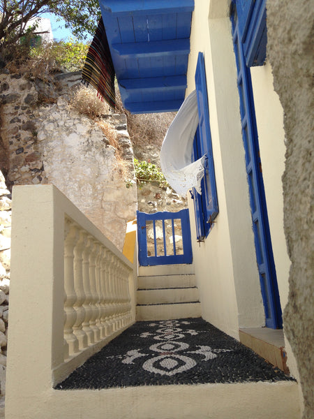 Lovely traditional Greek house with blue windows panes and a large quiet back ga Pignocco, Italy A secluded nest on a Greek island Entire home vacation rental 3895956