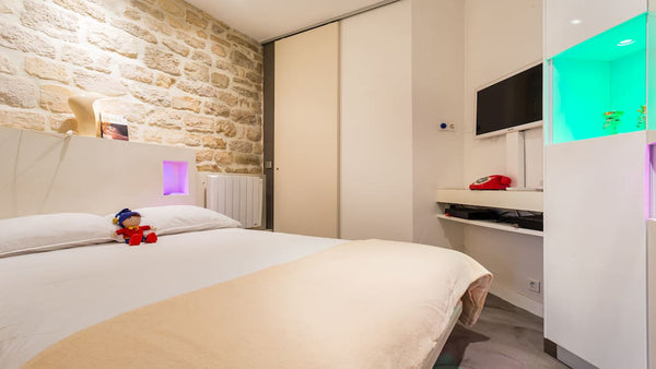 This flat ground floor  (27m2) featured like an exposed original stone wall .The Paris, France Authentique Cosy flat  in Montmartre Entire rental unit vacation rental 21452331