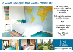 Chambre lumineuse dans maison accueillante. Proche de la ville,  en pleine verdu Brussels, Belgium Chambre voyage Private room in home vacation rental 36481969