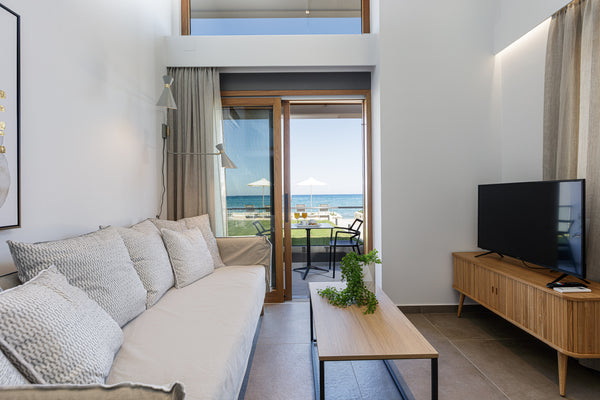 The Superior Suite Split Level is a beachfront room which consists of 1 bedroom  Rethimnon, Greece North Coast - Superior Suite Split Level Sea View Room in boutique hotel vacation rental 41944312