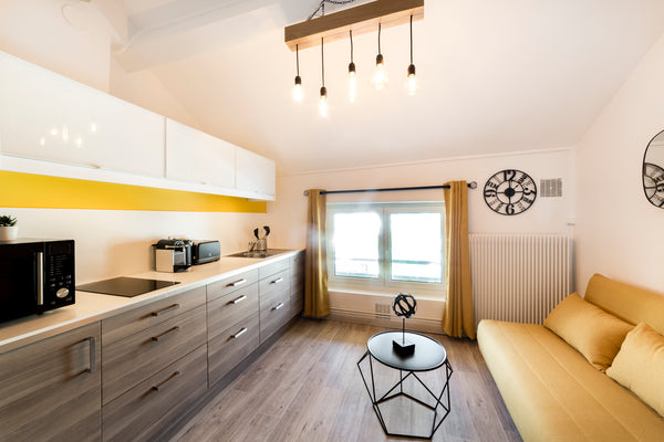 L'appartement de 35 m2 vous charmera par son côté chaleureux et cosy. Il est bie Villeurbanne, France Calme et décoration cosy, transports à proximité Entire condo vacation rental 45564292