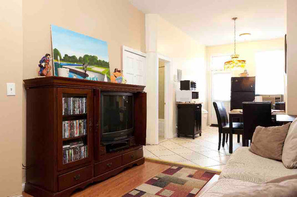 This is a 2 bedroom railroad type apartment which is common in this neighborhood  Rental unit in Brooklyn · 2 bedrooms · 1 bath Entire rental unit vacation rental 41841726