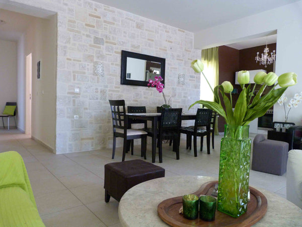 Boasting a sharing pool and BBQ, this villa enjoys Cretan Sea views from its bal Mournies, Greece Azure Beach Three Bedroom Villa Entire home vacation rental 1082175