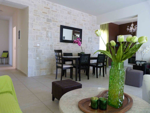 Boasting a sharing pool and BBQ, this villa enjoys Cretan Sea views from its bal Mournies, Greece Azure Beach Three Bedroom Villa Entire home vacation rental 1082175