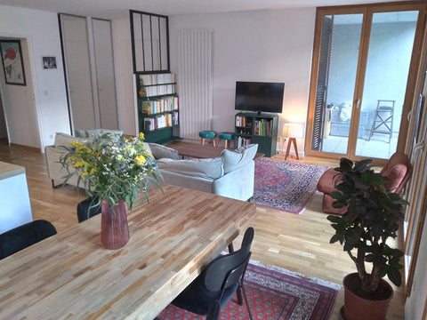 Appartement de 75m2 parfaitement situé au calme (vue sur le jardin) et proche de Lyon, France Appartement avec terrasse et vue sur jardin Entire rental unit vacation rental 53524045