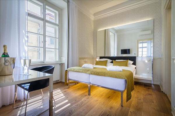 Family deluxe room in hotel Golden Star<br /><br /><b>The space</b><br />Hotel G Prague, Czechia Family Deluxe room just under the Prague Castle Room in boutique hotel vacation rental 28166217