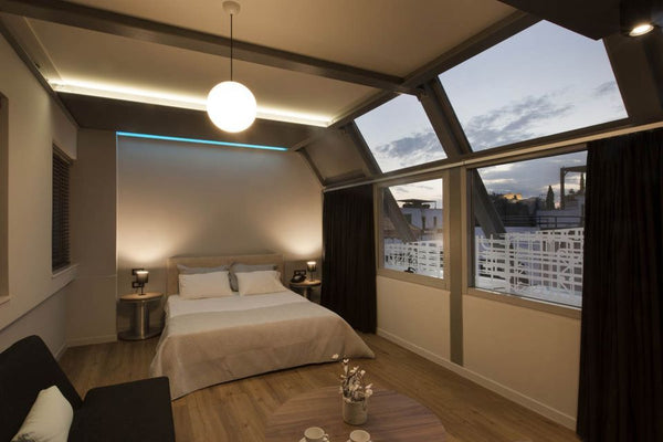 A Large Suite that can accommodate up to 4 people with 1 double bed and a sofa c GR Suite Acropolis View Private room in rental unit vacation rental 21195850