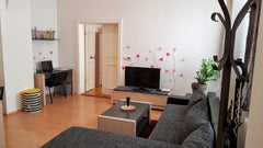 Smaller 2 bedroom apartment situated on the 1st floor, patio courtyard view, in   Heart of Prague, 2 BDR, patio inner courtyard view Entire serviced apartment vacation rental 622068634982847793