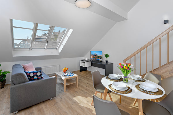 My apartment in Vinohrady is without doubt situated in one of the best locations Prague, Czechia Penthouse with A/C&terrace, 2mins to city center Entire loft vacation rental 34237181
