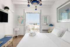 Staying true to the gorgeous white aesthetics of the Cyclades island, this home  Athens, Greece Exceptional House in the Heart of Mykonos Cycladic home vacation rental 24573678