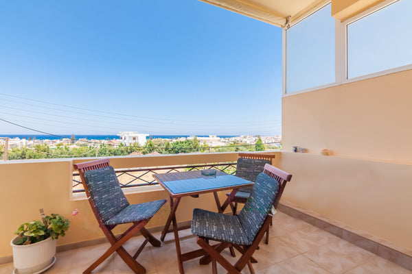 Enjoy a peaceful stay in a comfortable apartment with a sea view. Walk and relax Heraklion, Greece Comfortable Apartment For 3 Ppl With Sea View Entire condo vacation rental 663383298887136155
