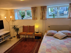 Nice and calm residential area close to several green areas. Biking distance to   Hyggeligt kælderværelse med køkken og eget bad Private room in guest suite vacation rental 576427916013608606