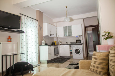 The apartment is fully equipped with electric kitchen, refrigerator, laundry-mac Drama, Greece Cozy apartment close to Macedonia Pallas Entire rental unit vacation rental 21542387