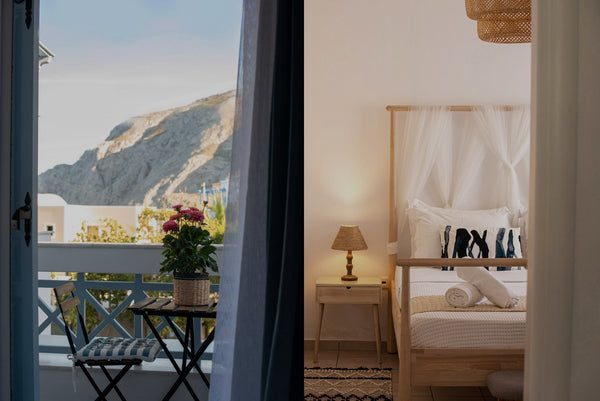 A superb, modern, 2-storey house within a 5 minute walk to Kamari beach offering Serres, Greece Chessboard decor house - 3 bedroom,2-storey villa Cycladic home vacation rental 24887090