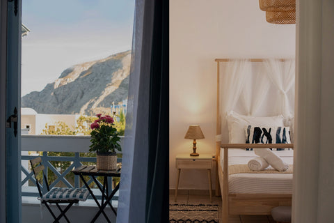 A superb, modern, 2-storey house within a 5 minute walk to Kamari beach offering Serres, Greece Chessboard decor house - 3 bedroom,2-storey villa Cycladic home vacation rental 24887090