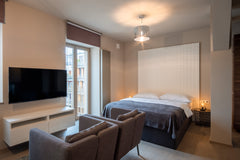 Experience the brand new stylish fully furnished apartments designed by renowned  Spacious Design Studio w. Balcony and A/C Entire serviced apartment vacation rental 51161920
