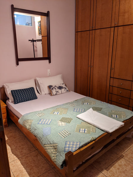 One bedroom holiday home in the seaside village of Stalos in Chania, Crete. A sh Chania, Greece Modern 1-bed with BBQ and Roof Garden near Beach Entire home vacation rental 20830594