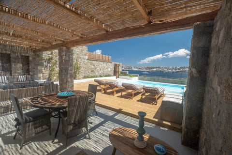 The building consists of two houses which are connected via an external staircas Athens, Greece Amaris Luxury 3bd House with Private Pool (2AB) Cycladic home vacation rental 47712569