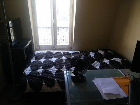 Belle chambre d'environs 10 m² avec un lit double une salle de bain ainsi qu'une Paris, France Chambre privee dans appart Ternes Private room in rental unit vacation rental 7194636