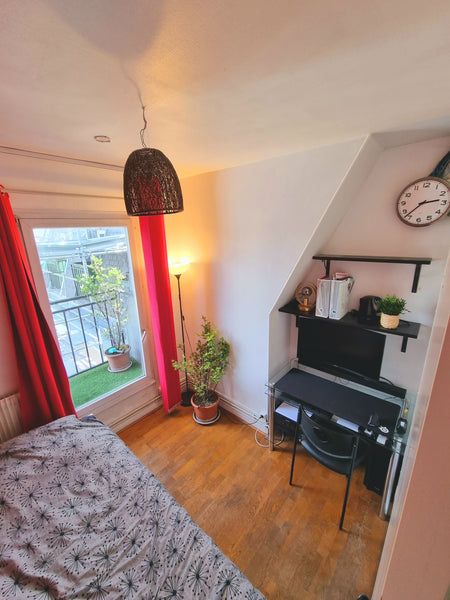 Petite chambre au calme, confortable, sur cour , au dernier étage, convient pour Paris, France Petite Chambre - Bercy BNF - Quai de seine Private room in rental unit vacation rental 22055194