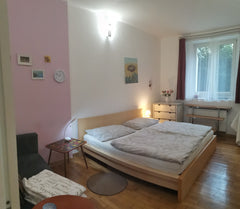 The apartment on the ground floor garden has 2 rooms, entry with kitchen, bathro Prague, Czechia Prague 3, Vinohrady, 2-rooms-apartment Entire rental unit vacation rental 3460998