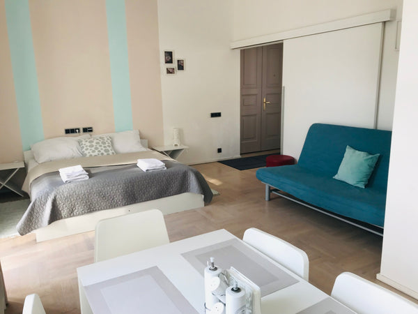 Welcome to our apartment in the center of Prague.<br />The apartment is situated Prague, Czechia New apartment with a balcony and free parking Entire rental unit vacation rental 26773912