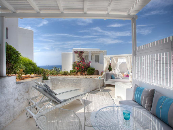 Deluxe Suite (In front of the Pool | Pool View & partial Sea View)has a double b  Candy Suite Pool View Room in boutique hotel vacation rental 30059737