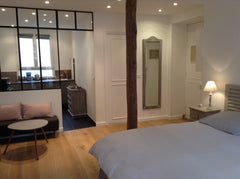 The studio is located in the historical heart of Paris, next to "Le Marais" dist Paris, France Lovely studio - Heart of Paris Entire rental unit vacation rental 12757763