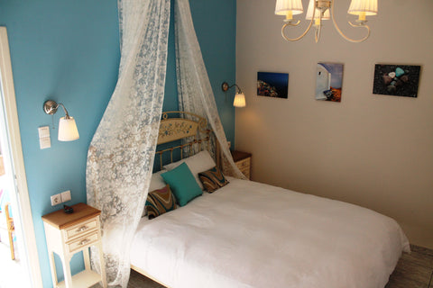 A beautifuly decorated studio located in a large green oasis, only 5min walk awa Perissa, Greece Boutique Studio Close to the BeachB Room in serviced apartment vacation rental 3085359