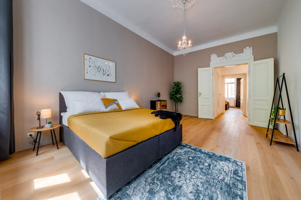 Welcome in my brand-new apartment in tranquil part of booming Karlín district, j Prague, Czechia Amazing 2 bedroom apartment, 2 balconies, elevator Entire condo vacation rental 585833234181514496