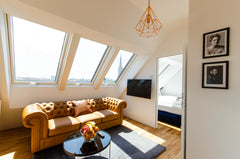 Step into the comfort of this stylish, sun-soaked rooftop apartment, with outsta Vienna, Austria ☀Spacious & Bright | Next to River, Balcony, Views Entire rental unit vacation rental 44285858