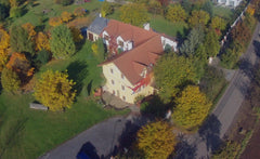 The room with two single beds and has its own bathroom and toilet, television, w  DOUBLE ROOM IN GARDEN, Orech, Prague Private room in bed and breakfast vacation rental 23406309