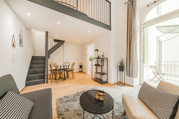 This newly renovated  mini loft with balcony is located in Vienna's fashionable  Vienna, Austria STYLISH LOFT APARTMENT IN THE HEART OF VIENNA Entire rental unit vacation rental 40628453