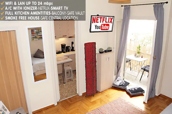 Easy fast self checkin! In Athens center at a quiet family safe neighborhood, ve Athens, Greece Athens Best VFM 1km from Syntagma 2km Acropoli ❤️! Entire rental unit vacation rental 23542773