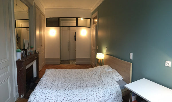 Grande chambre privée avec salle d’eau attenante, cosy et confort.  <br /><br /> Lyon, France Chambre privée dans Lyon hypercentre - proche gare Private room in rental unit vacation rental 22642470