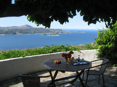 Traditional stone built house with fantastic sea view over Souda bay,2 km away f  Metohi Farm house,  authentic, panoramic view Entire cottage vacation rental 31920198