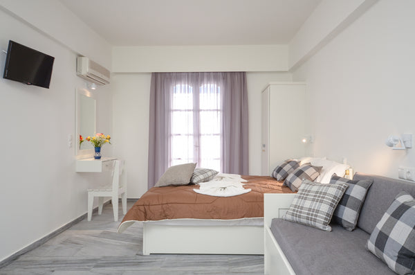 Soula Hotel is a friendly family-run hotel which is located 30 meters from the s  Soula Superior Triple Studio with 1 Sofa Bed Plus Room in hotel vacation rental 43368330