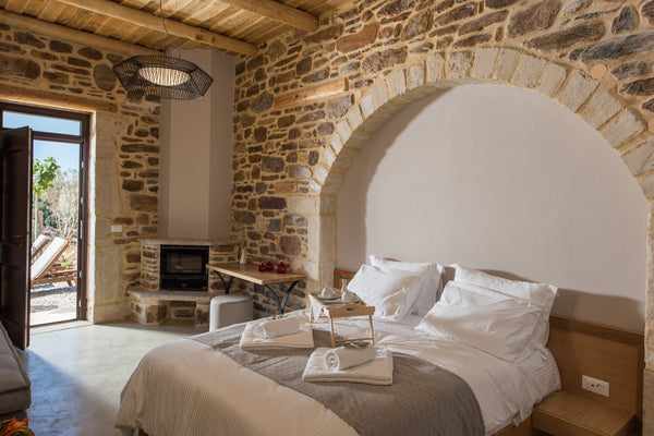 The Deluxe Suite in Lameriana Secret Village is a spacious suite with a double b Rethimnon, Greece Deluxe Suite with fireplace Entire place vacation rental 7573517