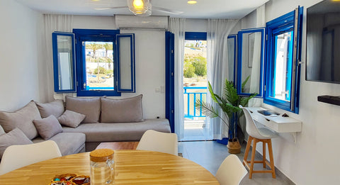 Welcome to our Meraki one-bedroom apartment! Ideally situated right in front of  Greece Beachfront apartment with mesmerizing Finiki view Entire vacation home vacation rental 628637238224504979