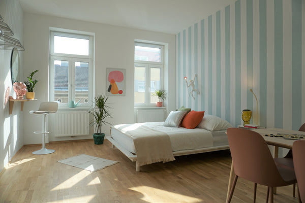 In this 55m2, bright, colorful and modern 2-bedroom apartment can host up to 5 p Vienna, Austria Playful, Bright 2 Room APT by Interior Designer Entire condo vacation rental 46742246