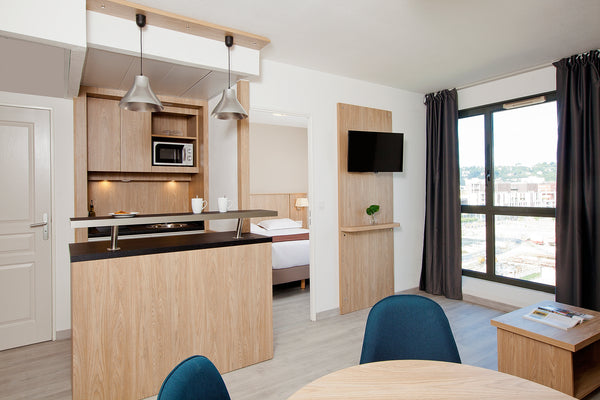 The Residhome Lyon Gerland aparthotel is ideally located in the Gerland business France One-bedroom near Place Bellecour and Old Lyon Room in aparthotel vacation rental 47880306