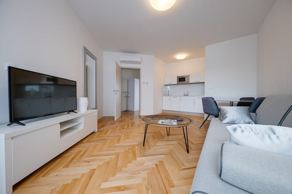 Comfortable and spacious apartment with big windows and a lot of natural light.  Prague, Czechia G'OLD ART Superior with terrace Room in aparthotel vacation rental 34179074