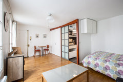 In a courtyard, super quiet at night but in a lively area of town. It's minutes  Paris, France Well-appointed St. Michel studio Entire rental unit vacation rental 9487360