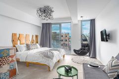This loft is tastefully furnished with modern day comfort & style in mind. This  GR Zeus (Apt. with Balcony) Mythos Luxury Suites Entire condo vacation rental 563540240654715161