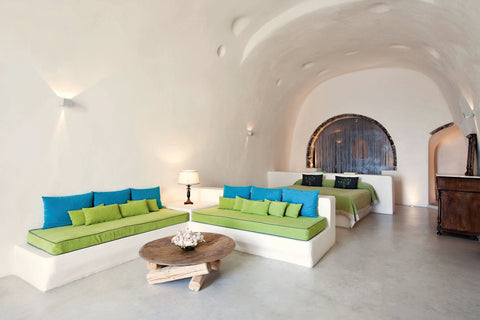 Against the backdrop of cobalt blue Greek sky meeting the Aegean Sea, Remezzo is  Honeymoon Suite with Caldera View Room in aparthotel vacation rental 43095212