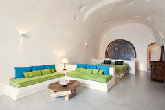 Against the backdrop of cobalt blue Greek sky meeting the Aegean Sea, Remezzo is  Honeymoon Suite with Caldera View Room in aparthotel vacation rental 43095212