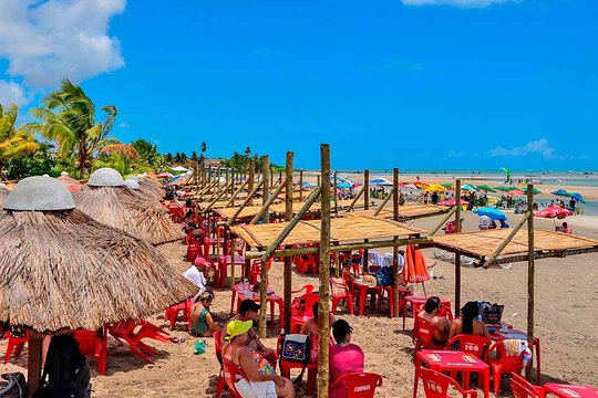 Guided tour to Mar & Cia Beach Bar Paripueira  Private Tours and Travel Guide America Maceio CITY Maceio Destination Tour