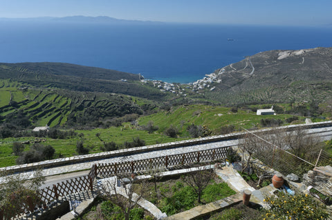 A traditional house in the village isternia where one can enjoy the view to the  Nea Makri, Greece andreas blue horizon Cycladic home vacation rental 32802857