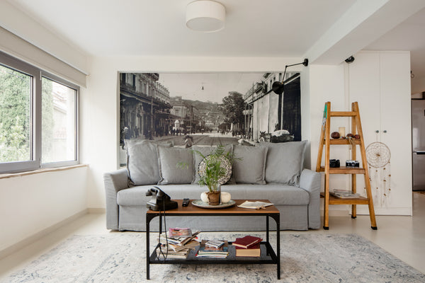 Step into a home where the industrial-chic design of soft grey tones and wooden  Greece Explore Monastiraki Square From a Sunny Studio Entire rental unit vacation rental 23431176